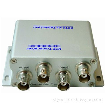 4CH Passive Video Balun Trasceiver with BNC and RJ45 Port